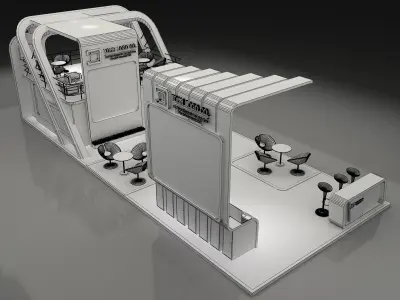 Booth Exhibition Stand a622 3D model