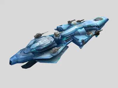 Battleship - medium ship 03 3D model