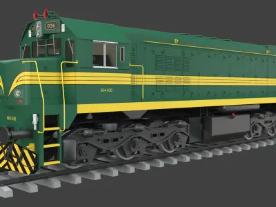 Diesel Electric Locomotive 664-036 3D model