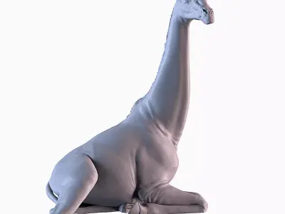 Giraffe Lying Down 3D print model