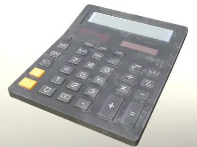 Calculator Dirty - Unity - HDRP - UE4 Low-poly 3D model