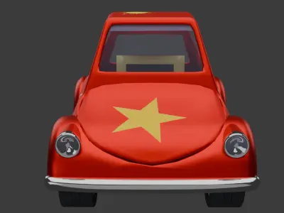 Red Toy Car 3D model