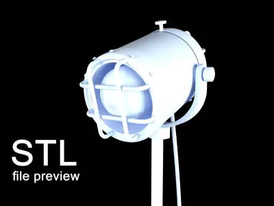 Tripod Fancy Industrial Decorative Lamp Free 3D model