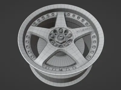 Rays Nismo LMGT3 - 2 Piece Wheels - Game Ready Low-poly 3D model