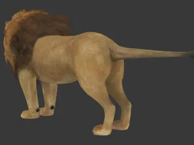 lion animal Low-poly 3D model