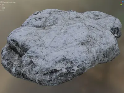 MicroFractured Quartz 3 - 8K Textures - 6 Mesh Resolutions Low-poly 3D model