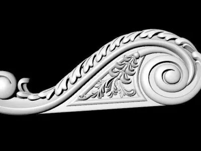 Central decor ornament for furniture 3D model 512