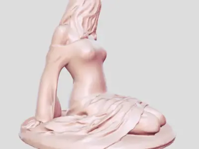 woman sitting  figure 3D print model