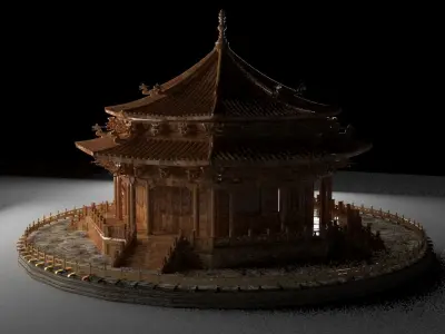 Chinese ancient house 3D model 26