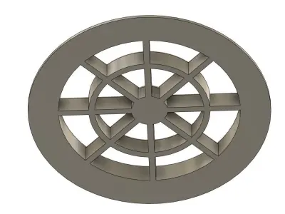 German Late war engine deck grill 3D print model