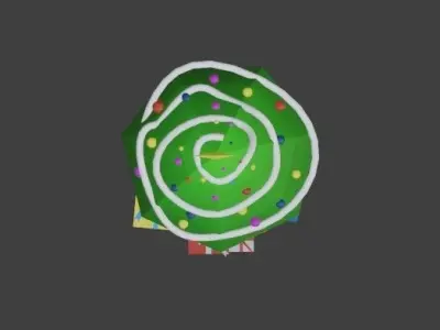 Christmas tree with gifts Low-poly 3D model