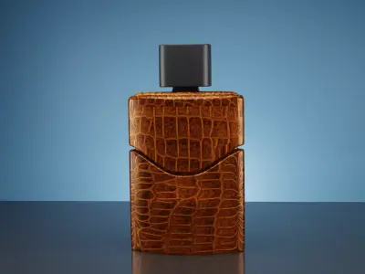 Luxury Perfume Bottle Crocodile Leather Pattern Designer  Free 3D model