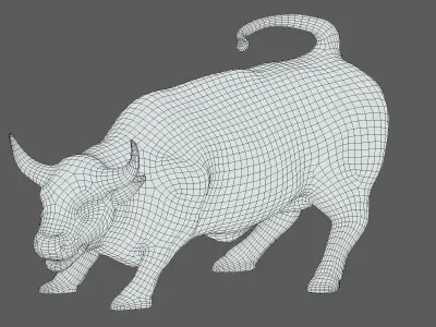 Wall Street Bull Low Poly PBR Realistic Low-poly 3D model