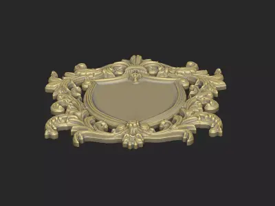 crest brasao escudo shield  lis sign logo heraldic gothic 3D print model