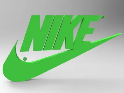 Nike Logo 3D Model Free Free low-poly 3D model