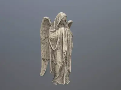 Angel Statue 01 Low-poly 3D model