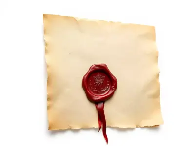 Antique Wax Seal and Parchment Model Pack Low-poly 3D model