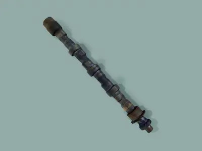 3D Scan Camshaft Low-poly 3D model