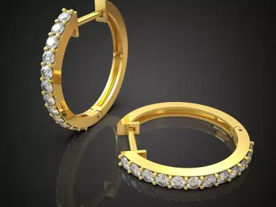 Exclusive Earrings model 3D printable model 0020 3D print model