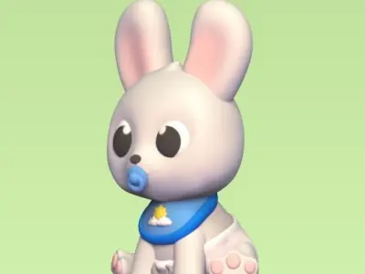 Baby Bunny 3D print model