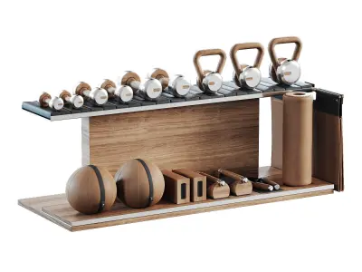 ANA COMBO Set With Gym Equipment 3D model