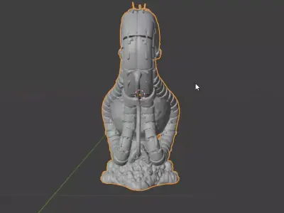 Alien Tech Light Sculpture 3D model