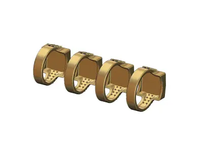 Diamond Givenchy greek key signet US sizes 8to11 3D print model