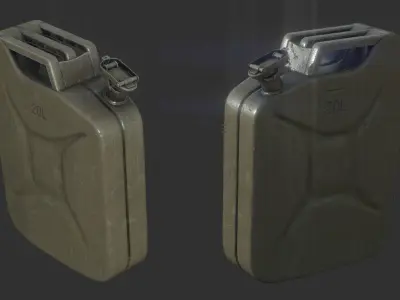 Jerrycan gas can Low-poly 3D model