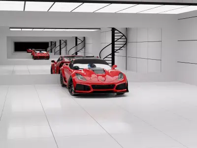 Car Animation Low-poly 3D model