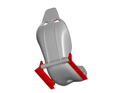 Racing seat 3D model purchase
