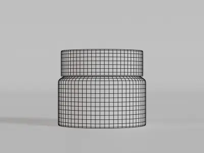 Beauty cosmetic cream product container Low-poly 3D model