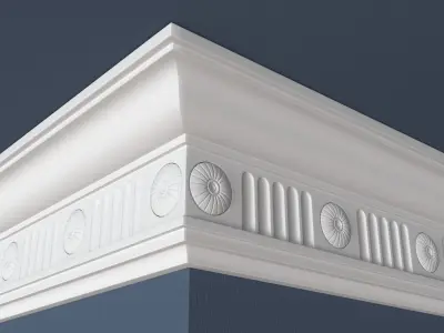 Decorative Crown Molding 3D model 20