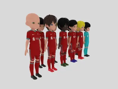 Liverpool Soccer - Football Team Low-poly 3D model