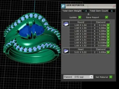 Luxury Engagement Diamond Ring 3d Printable Model 3D print model