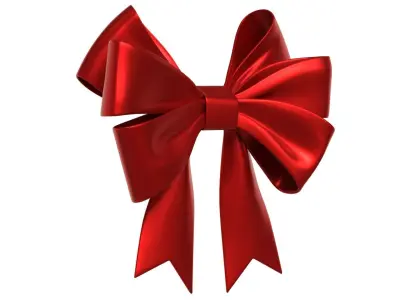 Christmas Bow Ribbon 72 Low-poly 3D model