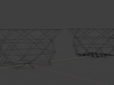 Flowerpot lowpoly pair of sculptures Free low-poly 3D model