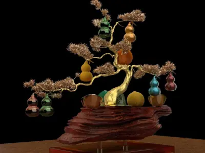 Chinese gourd tree   3D model