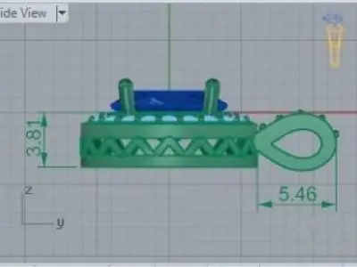 Oval Shape Pendant 227 3D print model