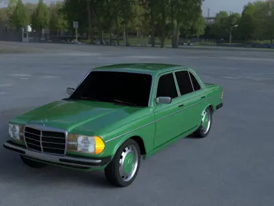 Mercedes-Benz W123 HDRI 3D model