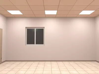 Industrial Room Low-poly 3D model