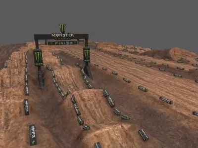 Motocross Track Low-poly 3D model