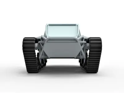 Tracked vehicle Scale 1 to 24 3D print model