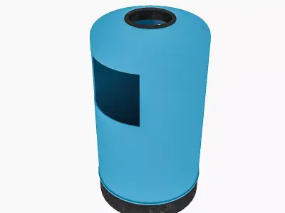 modern trash can model Low-poly 3D model