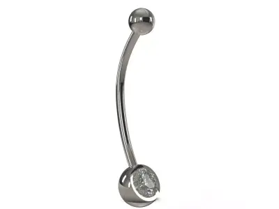 Luxurious and Fantasy Sparkle Navel STL 3D Piercing model p0003 3D print model