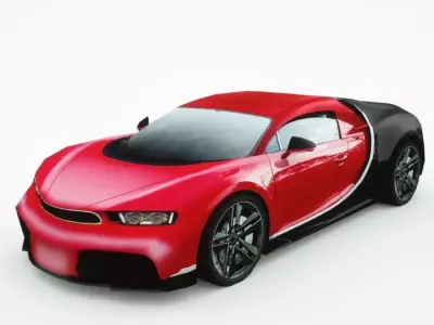 Generic Supercar v14 Low-poly 3D model