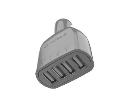 STUFFCOOL CAVGE SIL VOYAGE USB CAR CHARGER SILVER 3D model