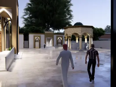 mosque and ablution 3d model 3D model