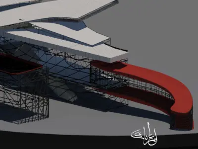 Bus Station and Transportation Terminal 3D model