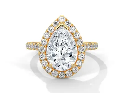 solitaire ring with detail images and 360 render videos 54 3D print model