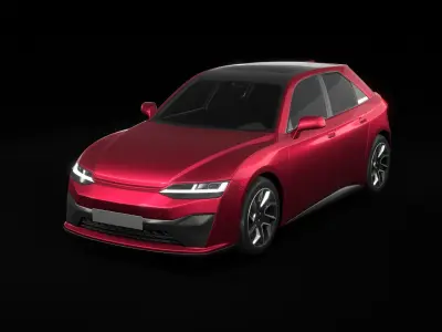 Generic EV Hatchback Car 3D model